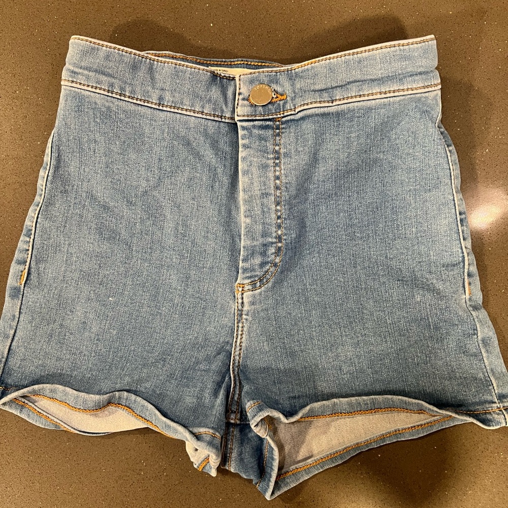 Topshop Blue Jean Shorts